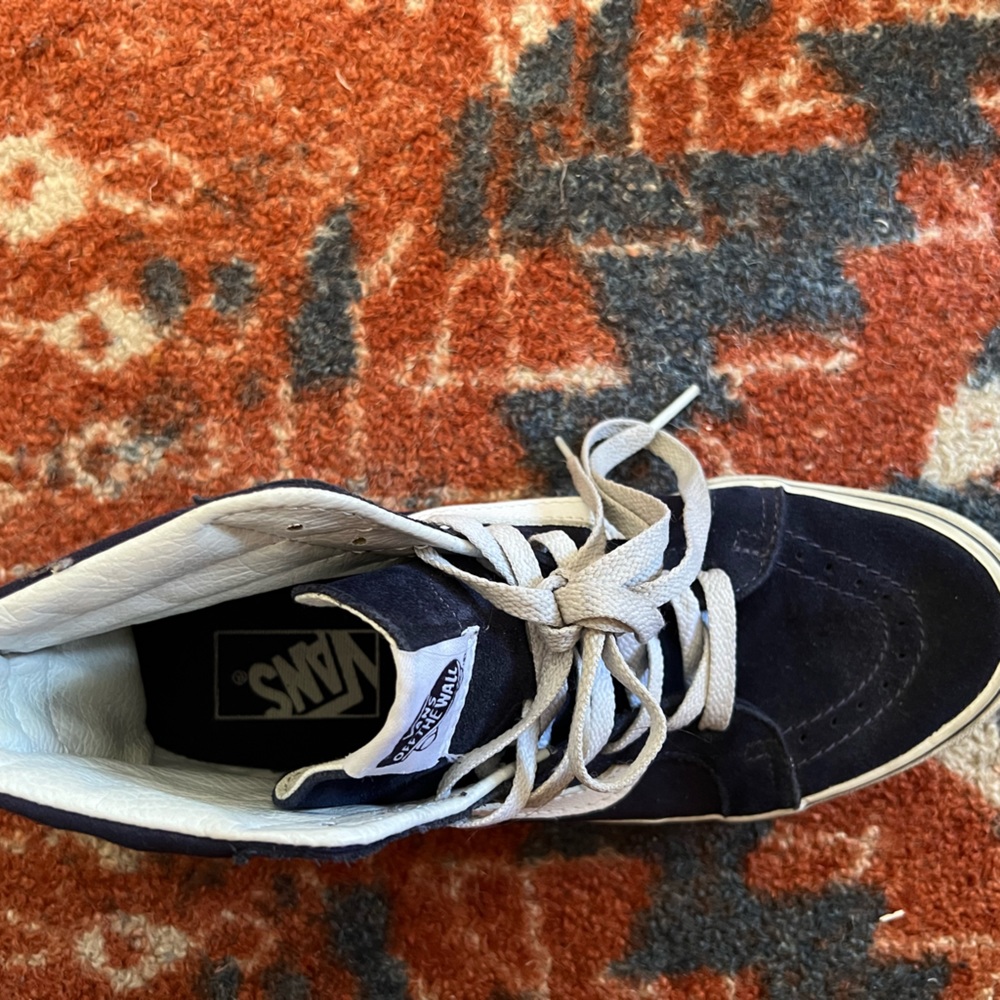 Dark Blue Suede Vans High Top